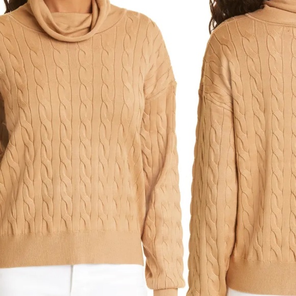 Veronica Beard Lova Cable Knit Turtleneck Sweater - Picture 7 of 14